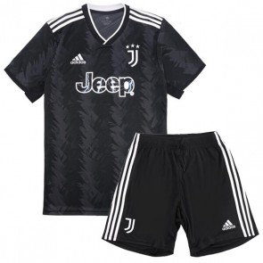 Juventus kläder Barn 2022-23 Bortatröja Kortärmad (+ korta byxor)